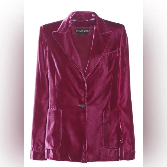 Tom Ford Peak Lapel Velvet Tuxedo Jacket / Blazer, Size 46/12 Large XL - Picture 4 of 9